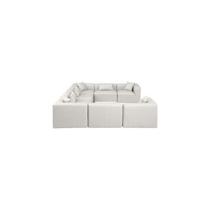 Cube Cream Vegan Leather Modular Sectional