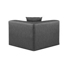 Cube Charcoal Grey Vegan Leather Corner Chair