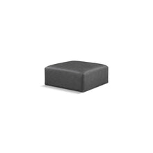 Cube Charcoal Grey Vegan Leather Ottoman