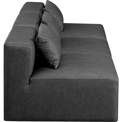 Cube Charcoal Grey Vegan Leather Modular Sofa