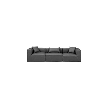 Cube Charcoal Grey Vegan Leather Modular Sofa