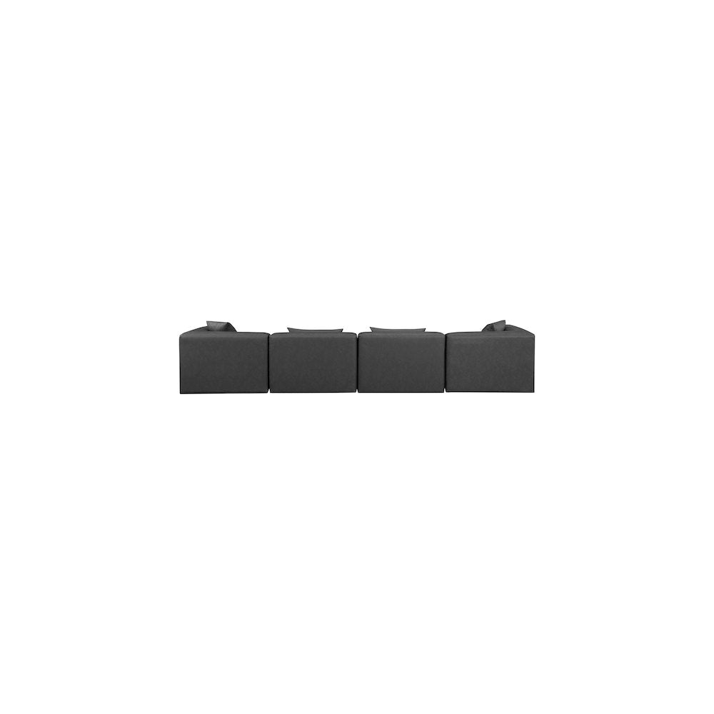 Cube Charcoal Grey Vegan Leather Modular Sofa