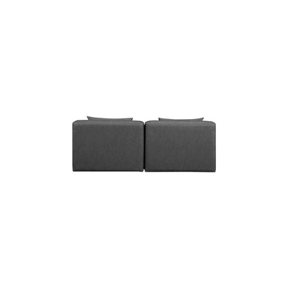 Cube Charcoal Grey Vegan Leather Modular Sofa