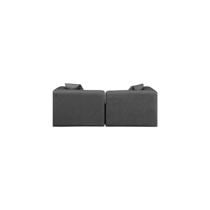Cube Charcoal Grey Vegan Leather Modular Sofa
