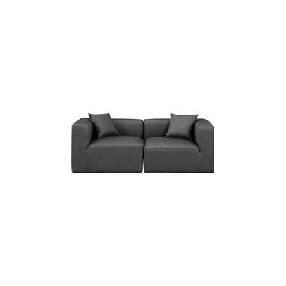 Cube Charcoal Grey Vegan Leather Modular Sofa