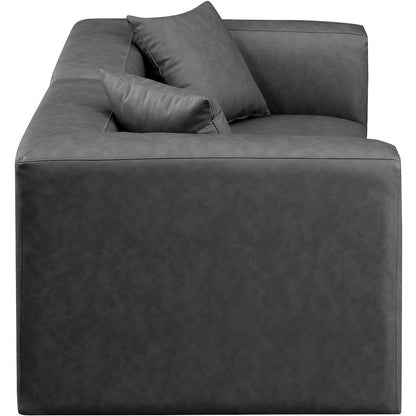 Cube Charcoal Grey Vegan Leather Modular Sofa