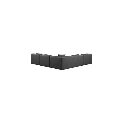 Cube Charcoal Grey Vegan Leather Modular Sectional