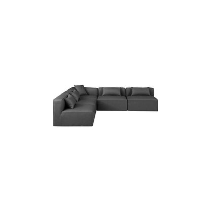Cube Charcoal Grey Vegan Leather Modular Sectional