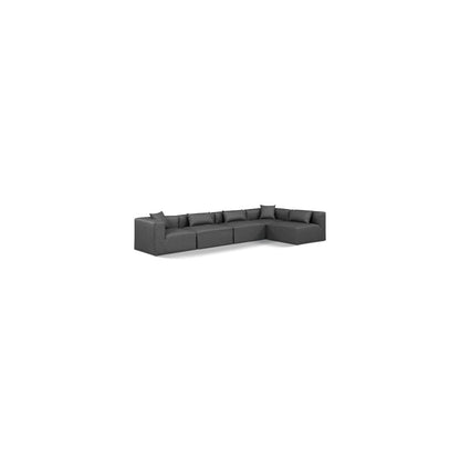 Cube Charcoal Grey Vegan Leather Modular Sectional