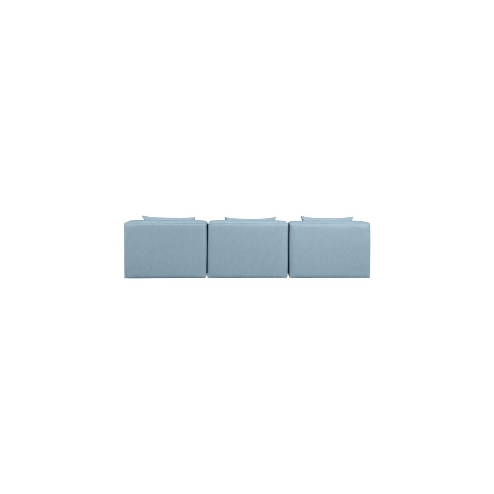 Cube Light Blue Vegan Leather Modular Sofa