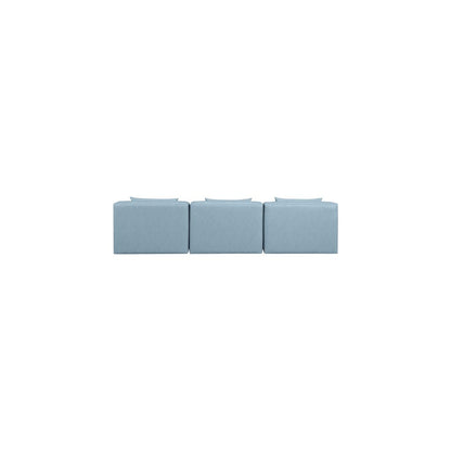 Cube Light Blue Vegan Leather Modular Sofa