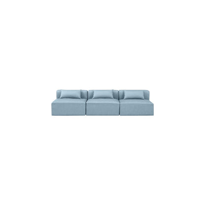 Cube Light Blue Vegan Leather Modular Sofa