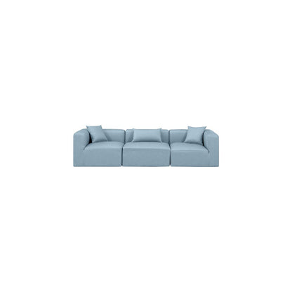 Cube Light Blue Vegan Leather Modular Sofa