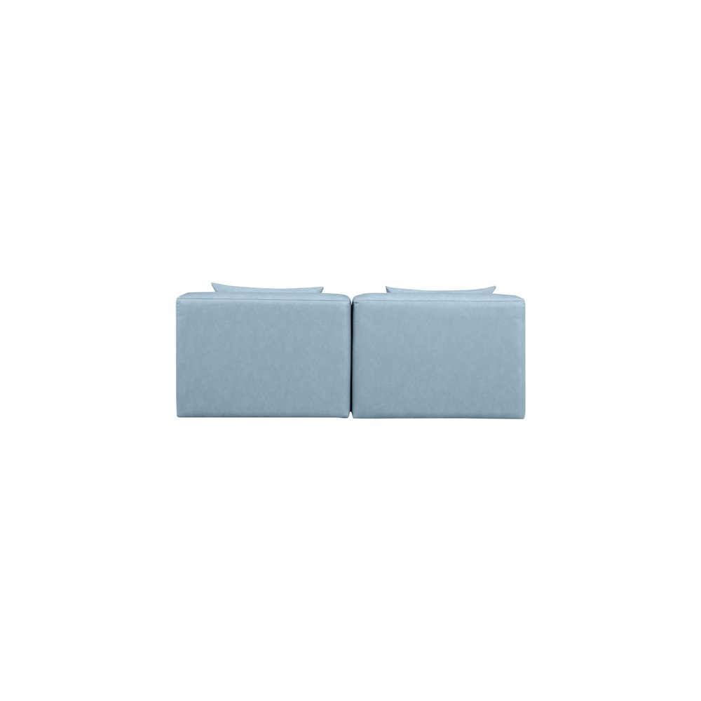 Cube Light Blue Vegan Leather Modular Sofa
