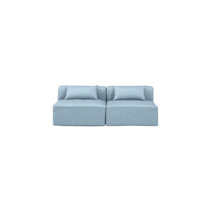 Cube Light Blue Vegan Leather Modular Sofa