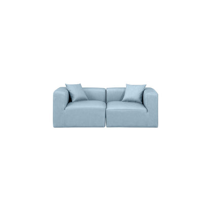 Cube Light Blue Vegan Leather Modular Sofa