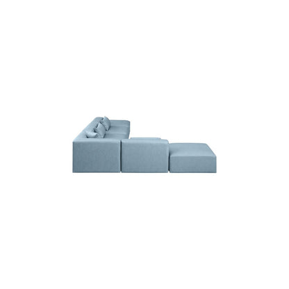 Cube Light Blue Vegan Leather Modular Sectional