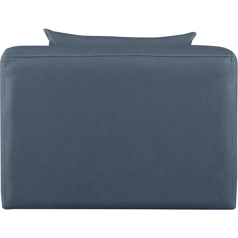 Cube Navy Blue Vegan Leather Armless Chair