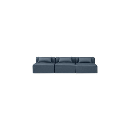 Cube Navy Blue Vegan Leather Modular Sofa