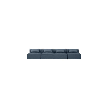 Cube Navy Blue Vegan Leather Modular Sofa