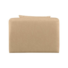 Cube Tan Vegan Leather Armless Chair