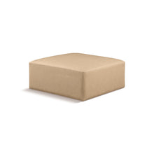 Cube Tan Vegan Leather Ottoman