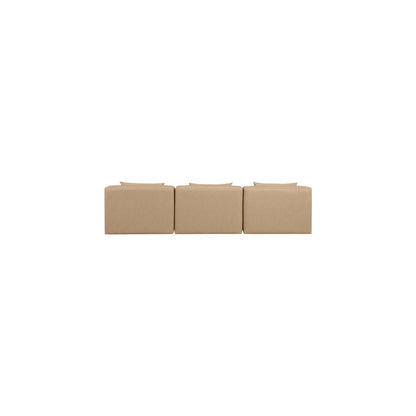 Cube Tan Vegan Leather Modular Sofa