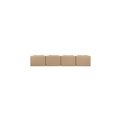 Cube Tan Vegan Leather Modular Sofa