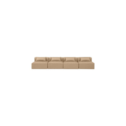 Cube Tan Vegan Leather Modular Sofa