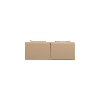 Cube Tan Vegan Leather Modular Sofa