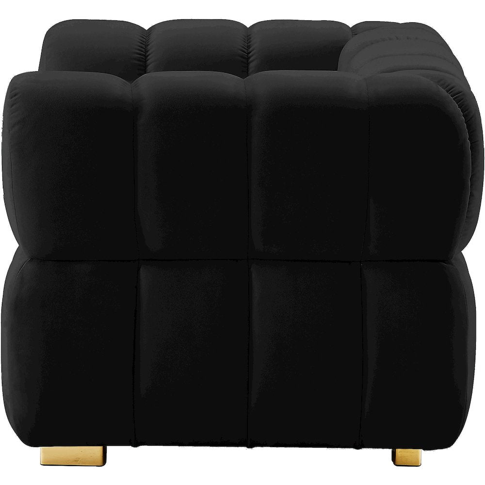 Gwen Black Velvet Chair