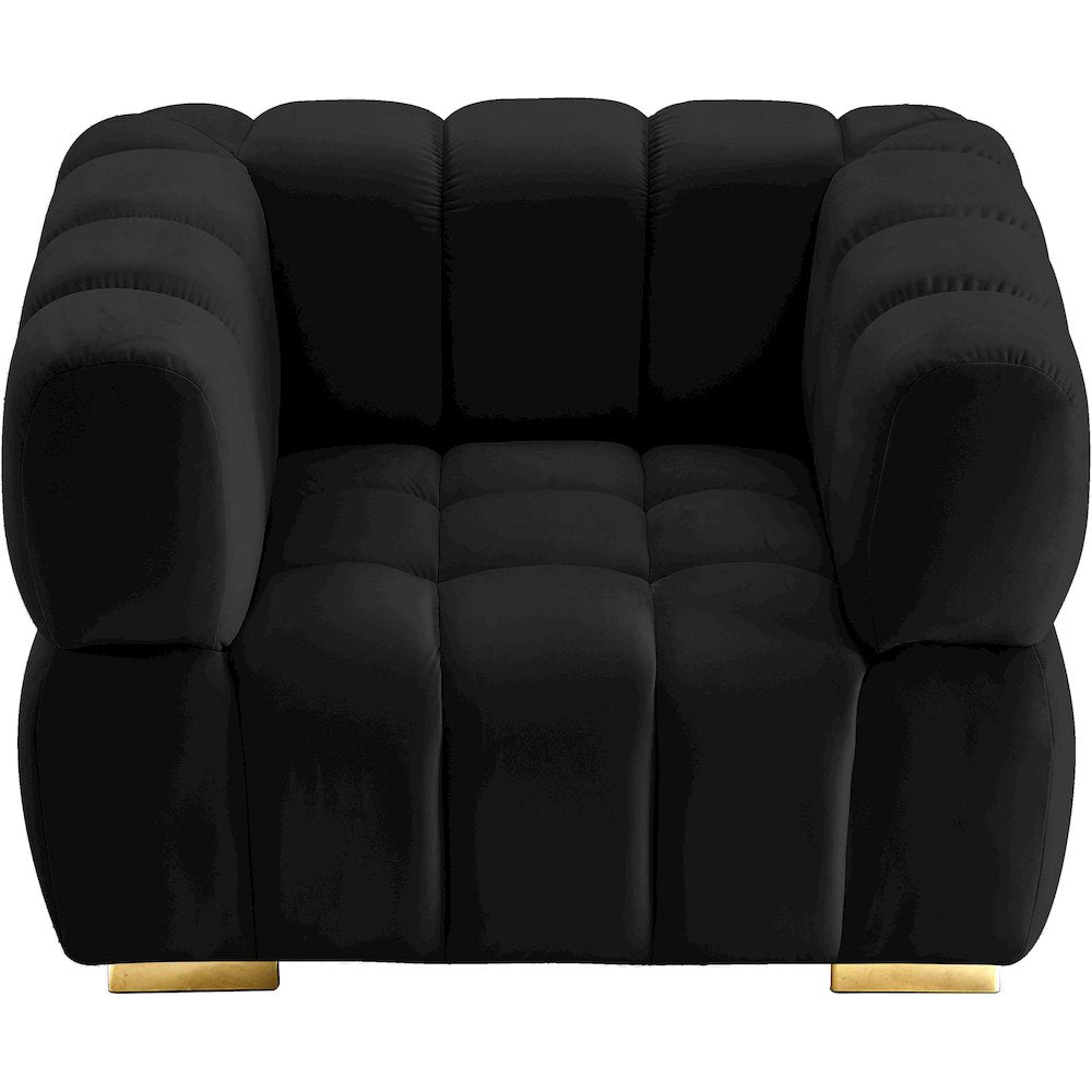 Gwen Black Velvet Chair