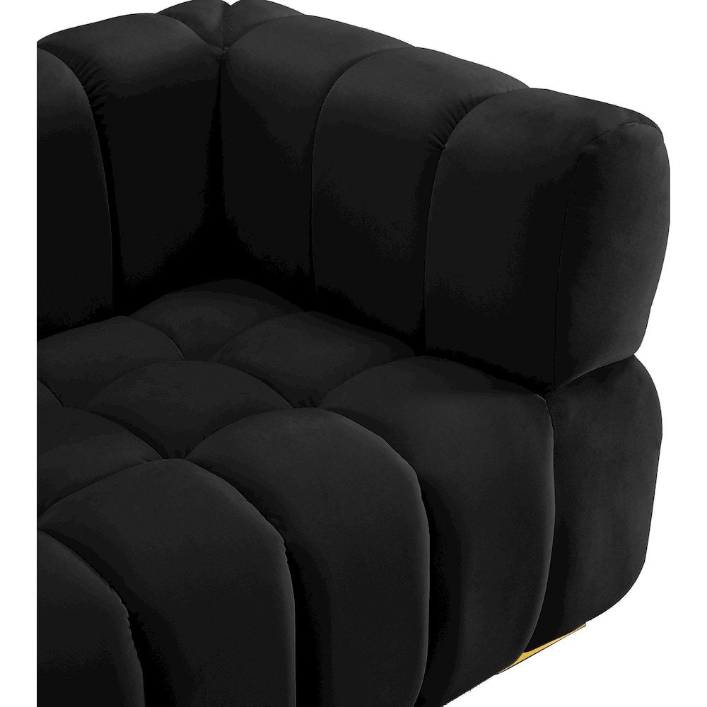 Gwen Black Velvet Chair