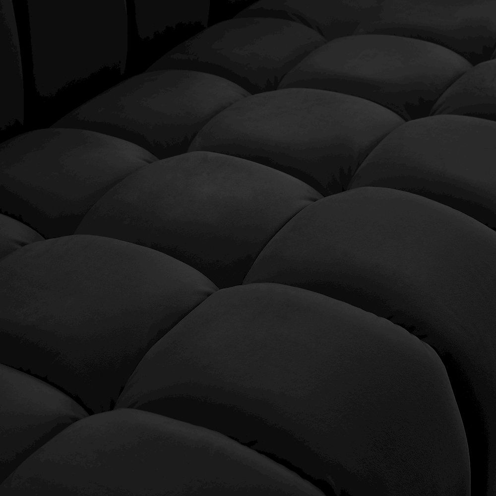 Gwen Black Velvet Sofa