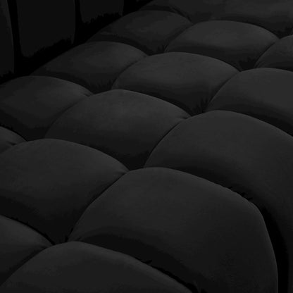 Gwen Black Velvet Sofa
