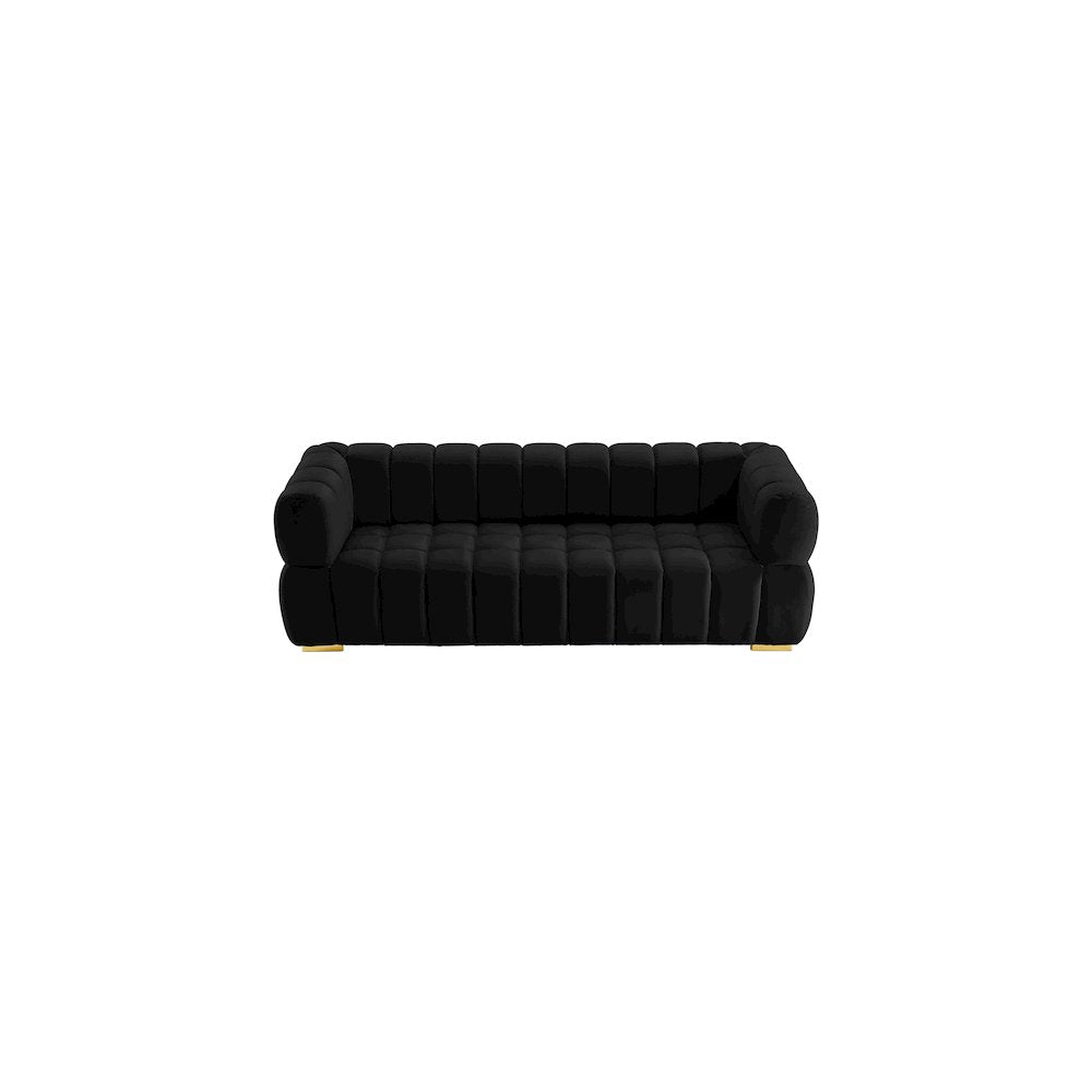 Gwen Black Velvet Sofa
