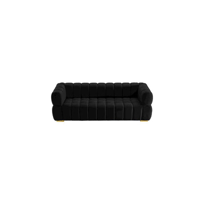 Gwen Black Velvet Sofa