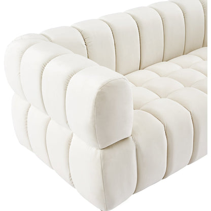 Gwen Cream Velvet Loveseat
