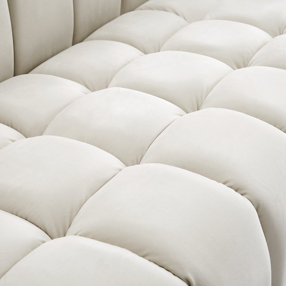 Gwen Cream Velvet Loveseat