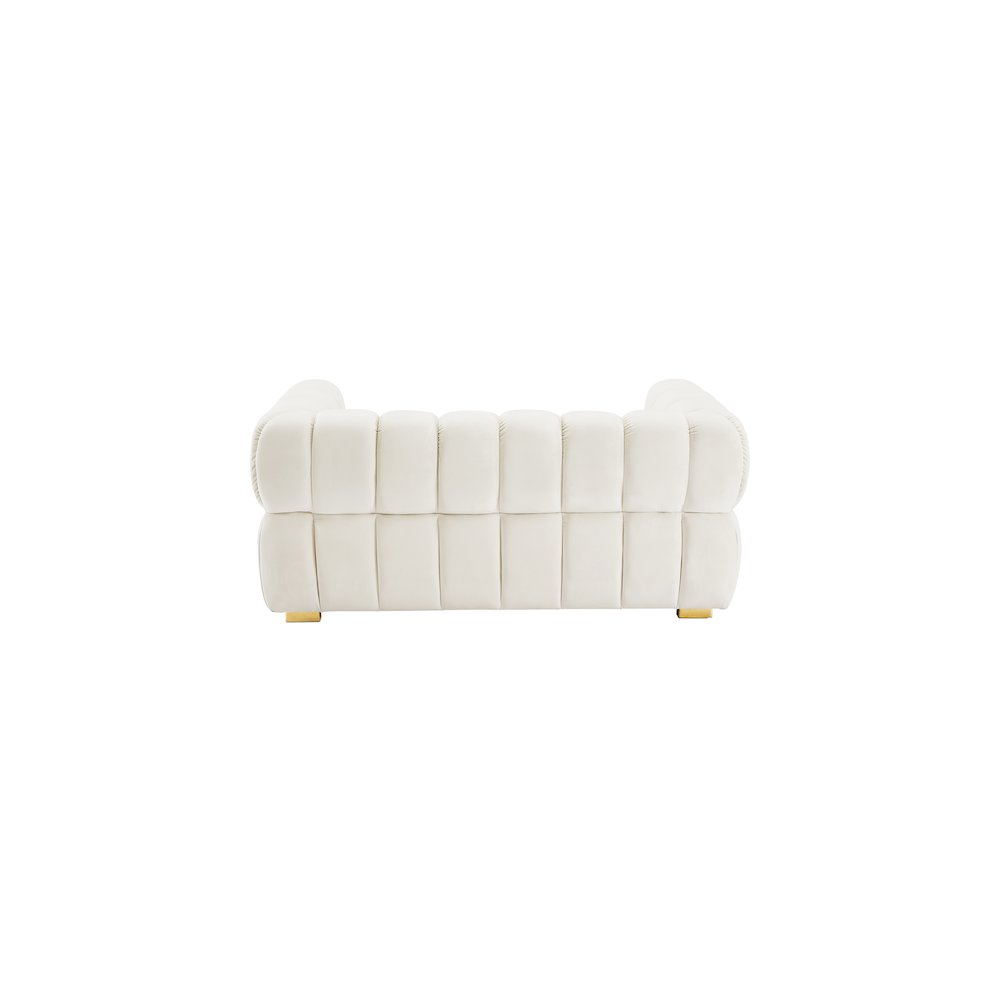 Gwen Cream Velvet Loveseat
