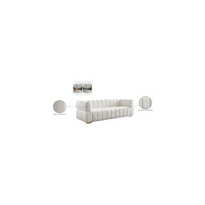 Gwen Cream Velvet Sofa