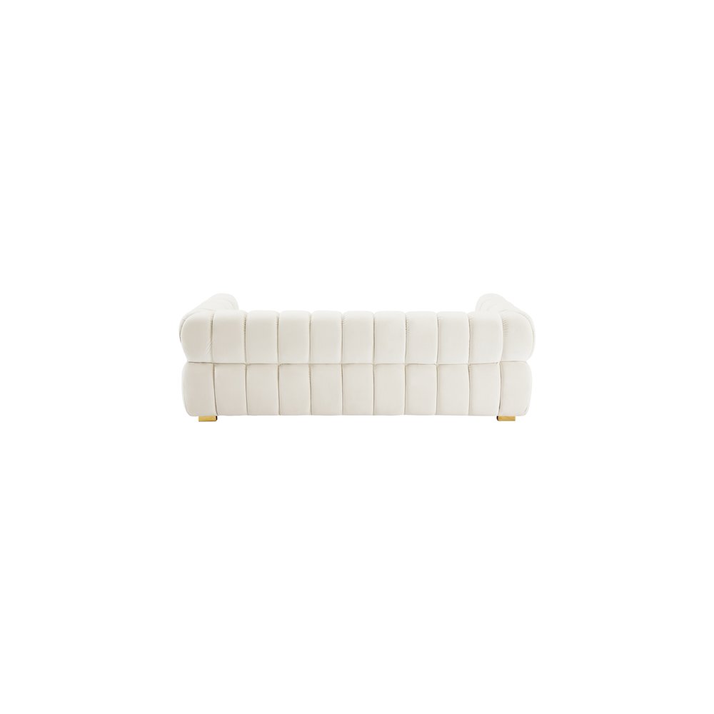 Gwen Cream Velvet Sofa