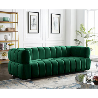 Gwen Green Velvet Sofa
