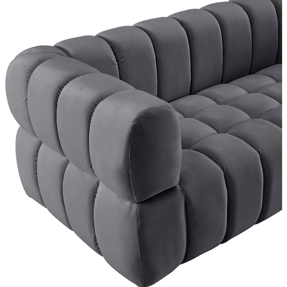 Gwen Grey Velvet Chair