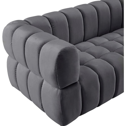 Gwen Grey Velvet Chair