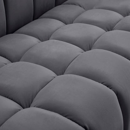 Gwen Grey Velvet Chair