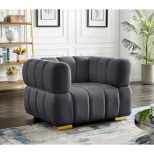Gwen Grey Velvet Chair
