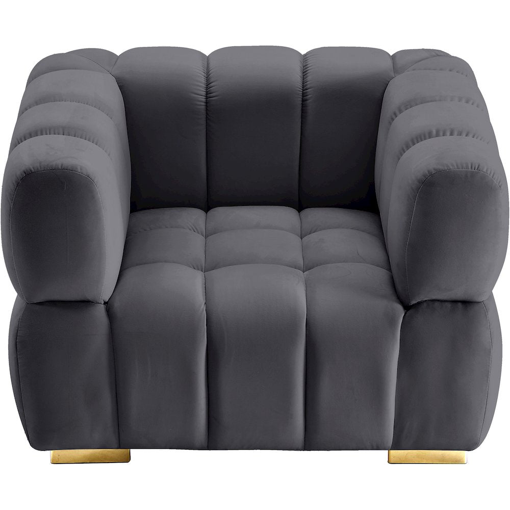 Gwen Grey Velvet Chair
