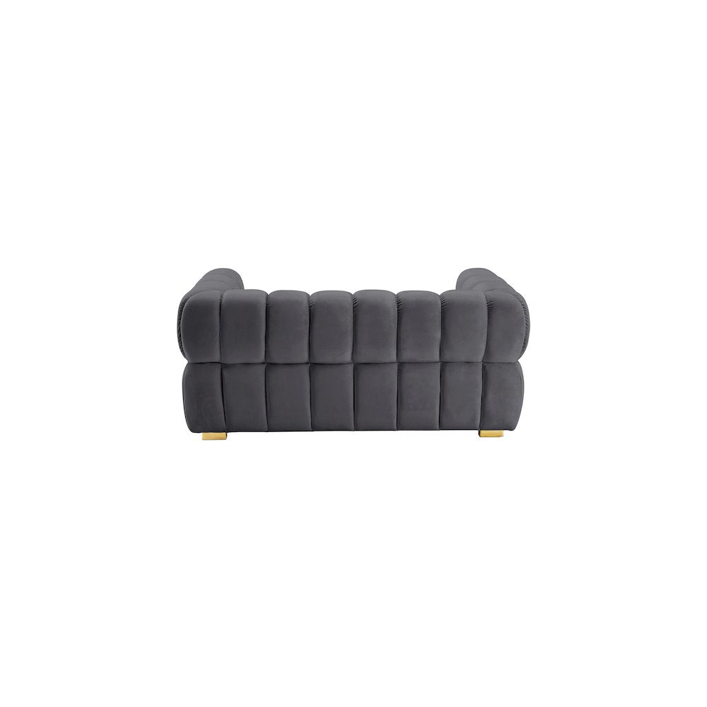 Gwen Grey Velvet Loveseat
