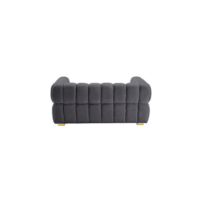 Gwen Grey Velvet Loveseat